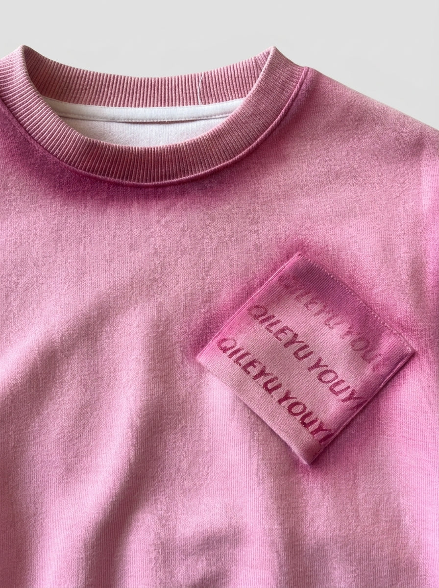Rose Pink Sweatshirt with Embroidered Chest Pocket for Girls | Ages 2-6